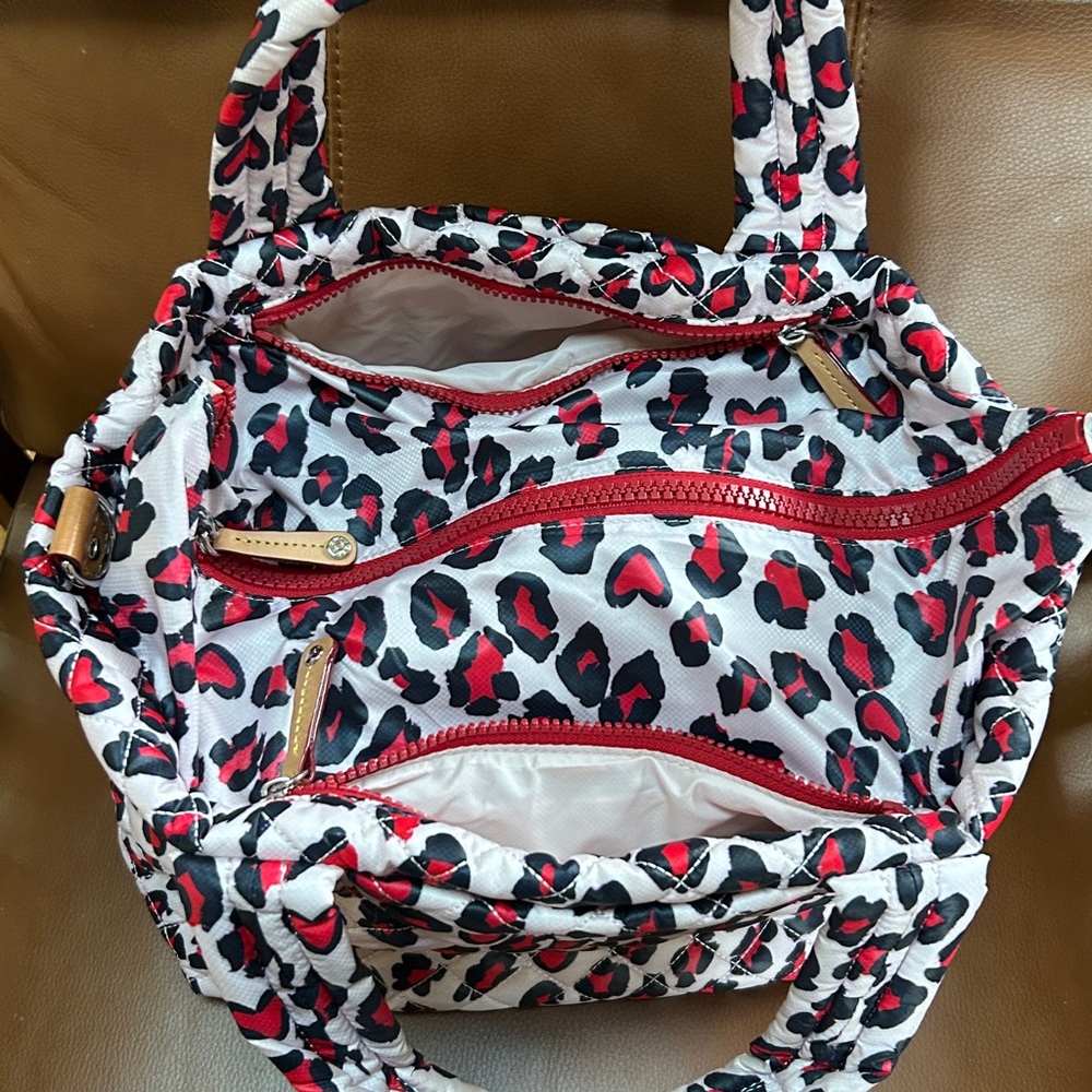 MZ Wallace Retro Heart leopard  Metro Tote Medium size. Excellent - Picture 11 of 12